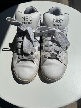 adidas NEO White and Gray Low-Top Sneakers